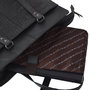 Laptop Bag Of Light Black Leather With Croc Print