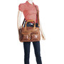 Leather Western Bag In The Color Light Brown/Cognac
