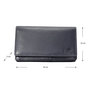 Spacious Leather Wallet of Dark Blue Leather