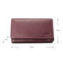 Ladies Wallet of Maroon Leather with RFID Protection