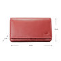 Ladies Wallet of Dark Red Leather with RFID protection