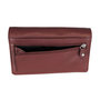 Ladies wallet of dark red leather with RFID