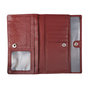 Ladies wallet of dark red leather with RFID