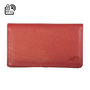 Spacious ladies wallet with RFID red Leather