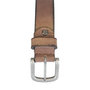 Brown Leather Belt made of Genuine Leather - 3 cm wide
