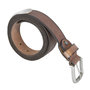 Brown Leather Belt made of Genuine Leather - 3 cm wide