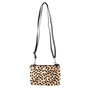 Leather Festival Bag Black Leather with Cheetah Print