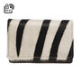 Leather Wallet Ladies - Cognac- Zebra Print - Small size