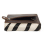 Leather Wallet Ladies - Cognac- Zebra Print - Small size