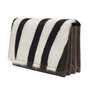 Leather Ladies Wallet - Dark Brown-  Zebra Print - Small size