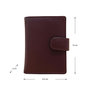 Card Holder with Card Protector Burgundy Red leather