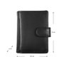 Leather Mini Wallet with Aluminum Cardprotector Black
