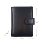 Leather Mini Wallet with Aluminum Cardprotector Dark Blue