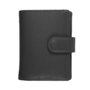 Leather Mini Wallet with Aluminum Card Protector Grey