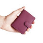 Leather Mini Wallet with Aluminum Card Protector Pink