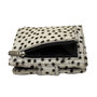 Leather Card Holder Black with Card Protector and Cheetah Print