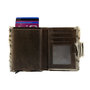 Leren Mini Wallet Donkerbruin met Cardprotector en Zebra Print