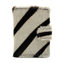 Leather Card Holder Dark Brown with Card Protector and Zebra Print