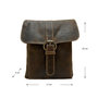 Leather Shoulder Bag Crossbody Bag made of Dark Brown Leather