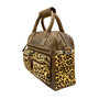 Leather Shoulderbag Brown with a Leopard Print