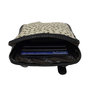 Black Leather Phone Pouch with Animal Print