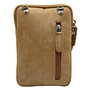 Phone Bag Crossbody Taupe Beige Leather
