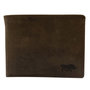 Men's Wallet Dark Brown Buffalo Leather Billfold