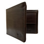 Men's Wallet Dark Brown Buffalo Leather Billfold