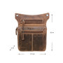 Motorcycle Bag made of Light Brown Leather