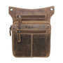 Motorcycle Bag made of Light Brown Leather