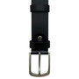 Leather Ladies Belt Made of Black Leather - 4 cm wide