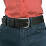 Leather Ladies Belt Made of Black Leather - 4 cm wide