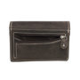 Women's wallet dark brown buffalo leather