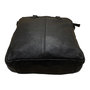 Women's Shopper with Zipper in Black Washed Leather