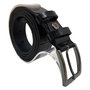 Belt Women - Belt Men 3 cm Black Leather with Print