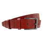 Belt Women - Belt Men 3 cm Red Leather with Print