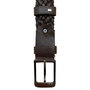 Men's Belt - 3.5 cm wide - in Dark Brown Braided Leather