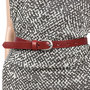 Waist Belt Women - 2 cm Belt Women - Red Leather