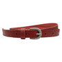 Waist Belt Women - 2 cm Belt Croco Print - Red Leather