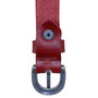 Waist Belt Women - 2 cm Belt Croco Print - Red Leather