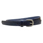 Waist Belt Women - 2 cm Belt Croco Print - Dark Blue Leather