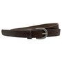 Waist Belt Women - 2 cm Belt Croco Print - Dark Brown Leather
