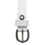 Waist Belt Women - 2 cm Belt Croco Print - White Leather