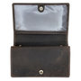 Ladies Dark Brown Buffalo Leather Wallet