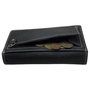 Ladies black buffalo leather wallet with RFID