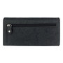 Black Leather Ladies Wallet with Floral print