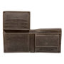 Men's Wallet - Billfold Dark Brown Buffalo Leather