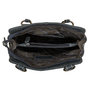 Backpack or Shoulder Bag of Black Buffalo Leather