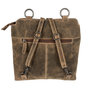 Backpack or Shoulder Bag of Cognac Buffalo Leather