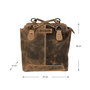Backpack or Shoulder Bag of Cognac Buffalo Leather